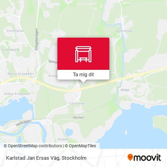 Karlstad Jan Ersas Väg karta