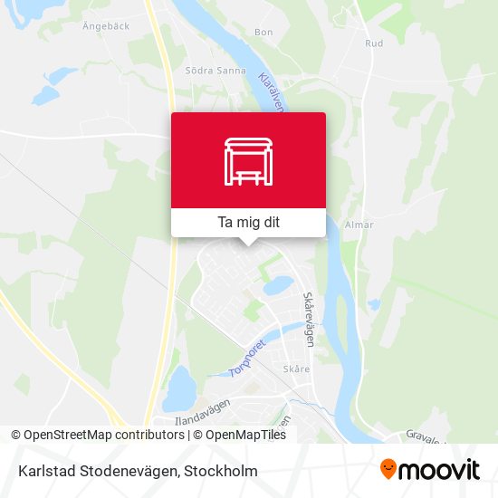 Karlstad Stodenevägen karta