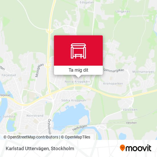 Karlstad Uttervägen karta