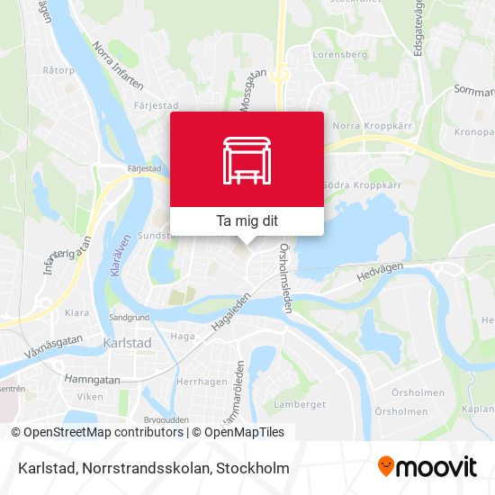 Karlstad, Norrstrandsskolan karta
