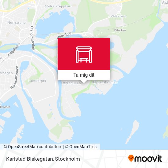 Karlstad Blekegatan karta