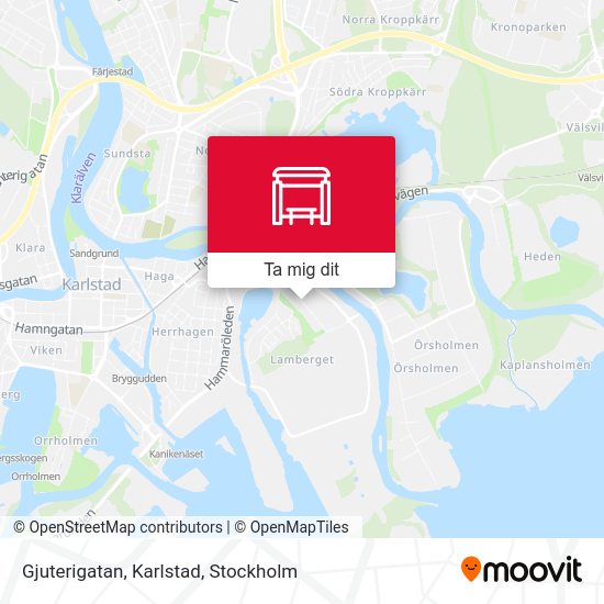 Gjuterigatan, Karlstad karta