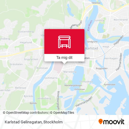 Karlstad Gelinsgatan karta