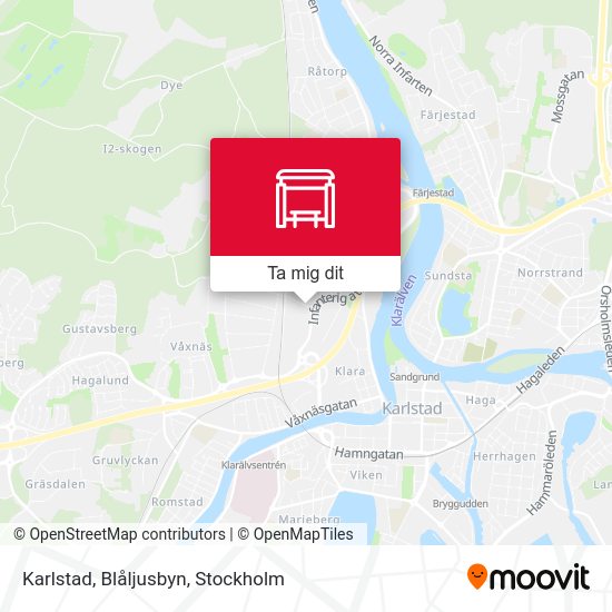 Karlstad, Blåljusbyn karta