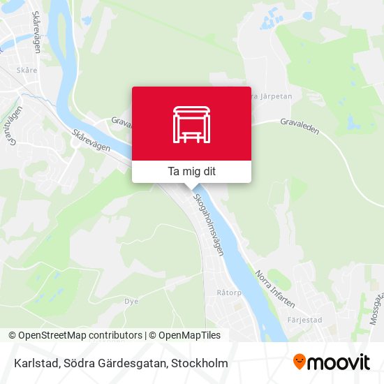 Karlstad, Södra Gärdesgatan karta