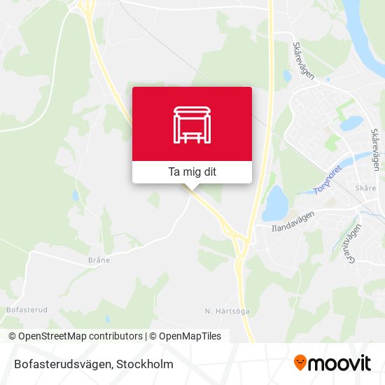 Bofasterudsvägen karta