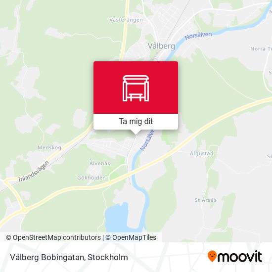 Vålberg Bobingatan karta