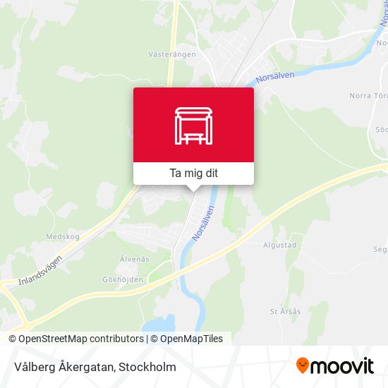 Vålberg Åkergatan karta
