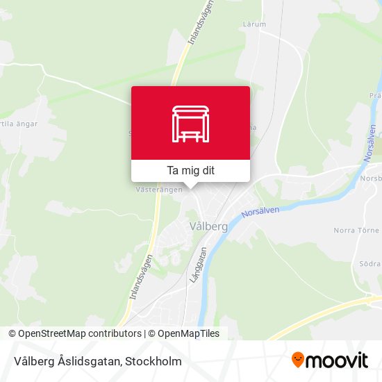Vålberg Åslidsgatan karta