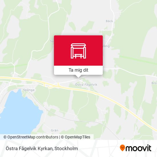 Östra Fågelvik Kyrkan karta