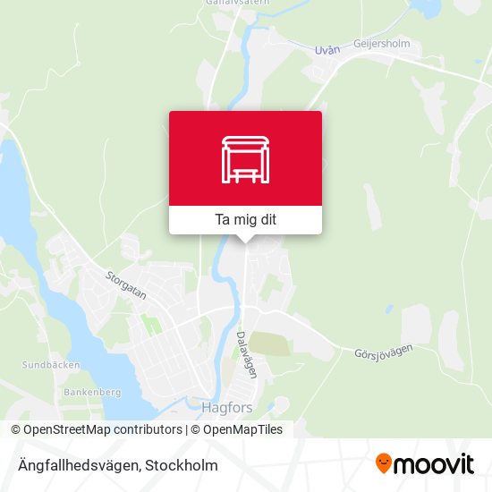 Ängfallhedsvägen karta