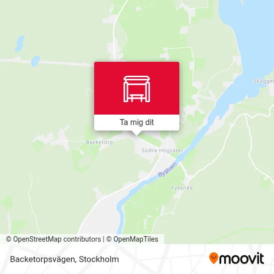 Backetorpsvägen karta