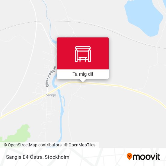 Sangis E4 Östra karta