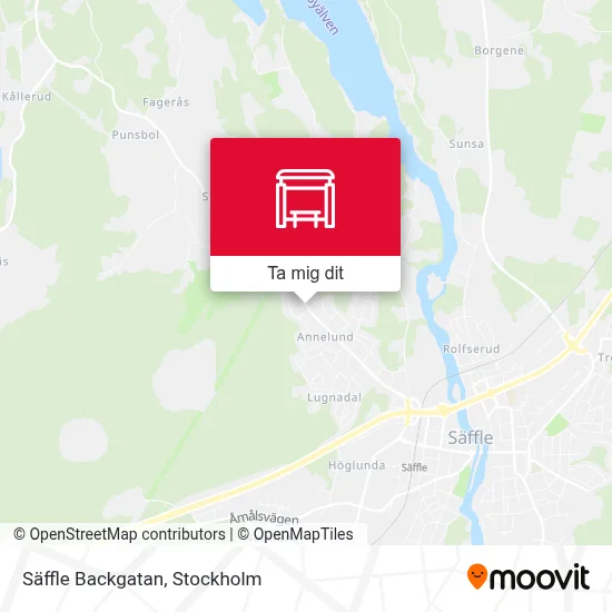 Säffle Backgatan karta