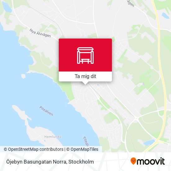 Öjebyn Basungatan Norra karta