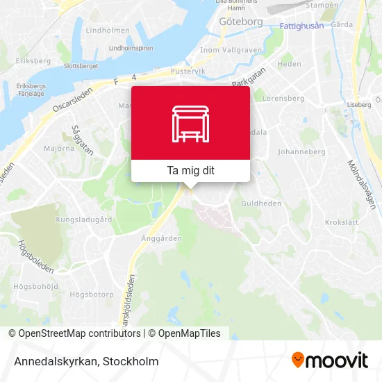 Annedalskyrkan karta