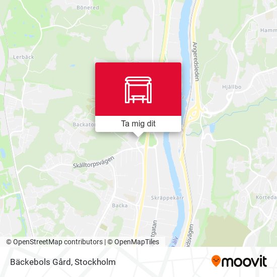 Bäckebols Gård karta