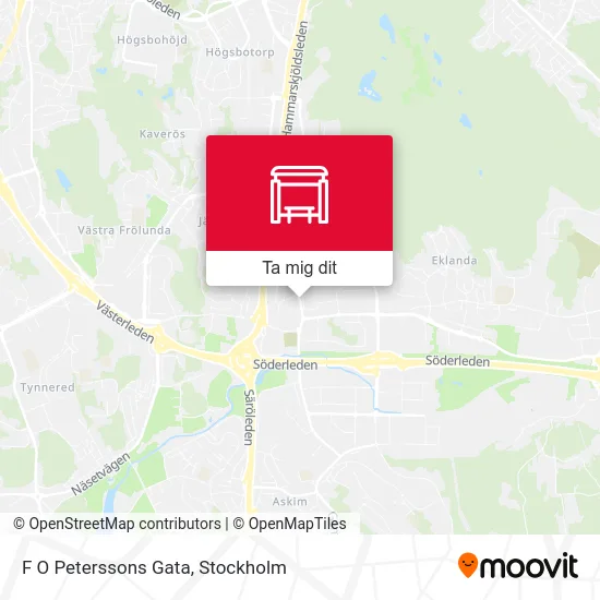 F O Peterssons Gata karta