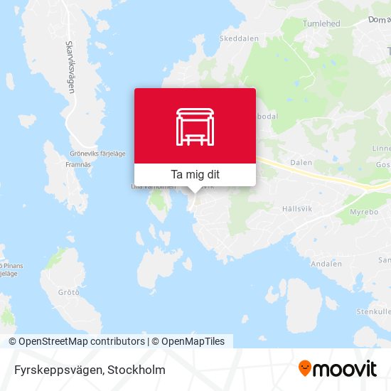Fyrskeppsvägen karta