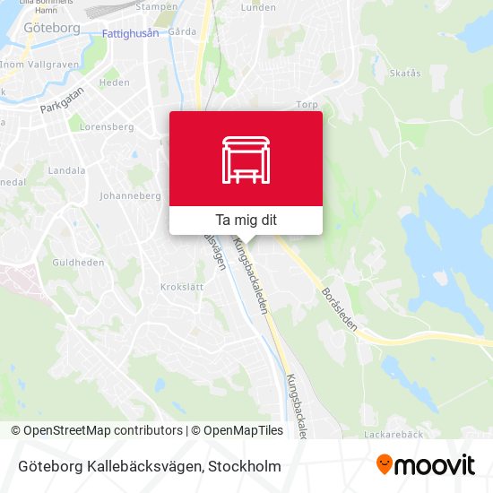 Göteborg Kallebäcksvägen karta