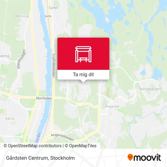 Gårdsten Centrum karta