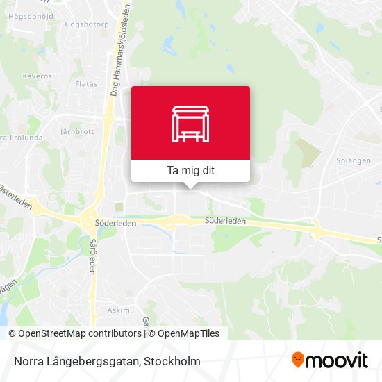 Norra Långebergsgatan karta