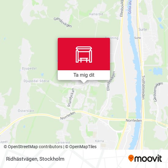Ridhästvägen karta