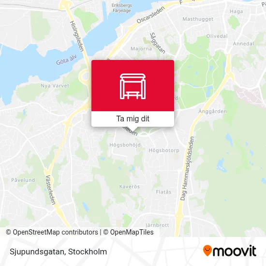 Sjupundsgatan karta