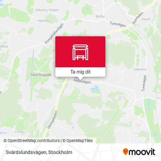Svärdslundsvägen karta