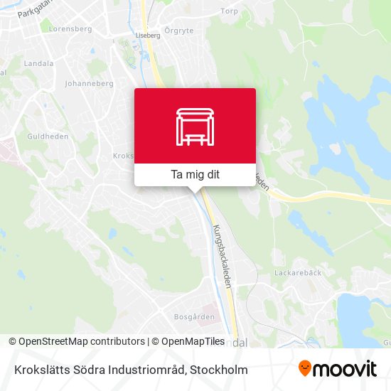 Krokslätts Södra Industriområd karta