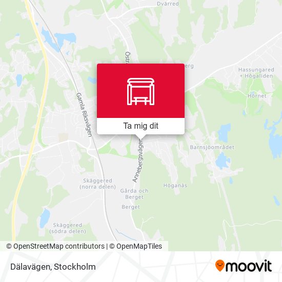 Dälavägen karta