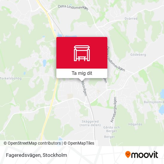 Fageredsvägen karta