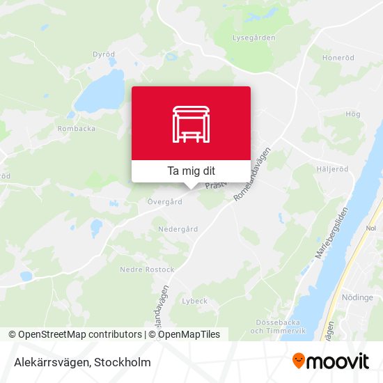 Alekärrsvägen karta