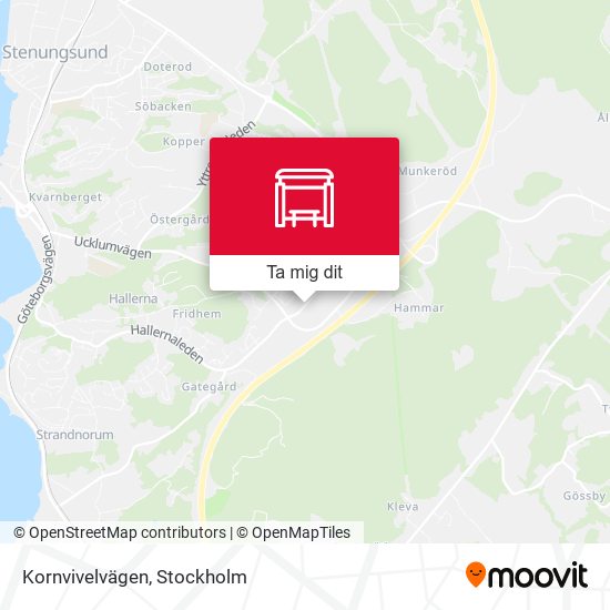 Kornvivelvägen karta