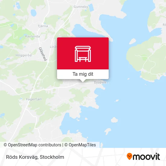 Röds Korsväg karta