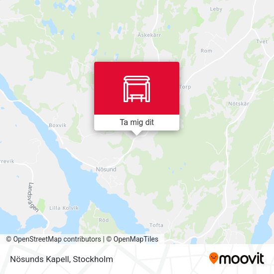 Nösunds Kapell karta