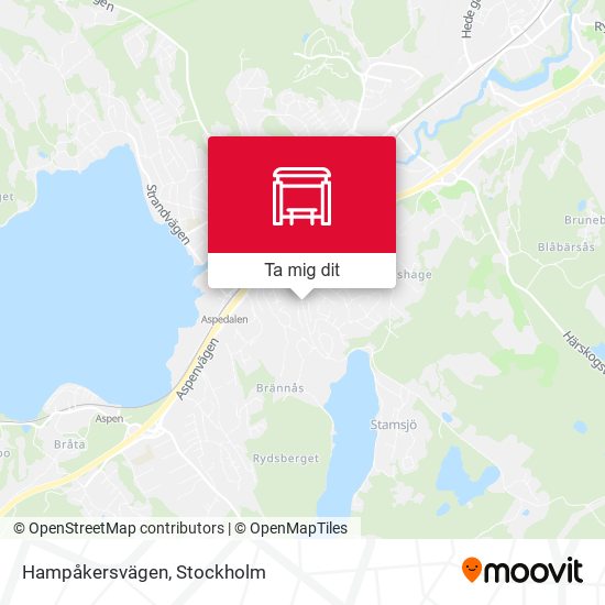 Hampåkersvägen karta