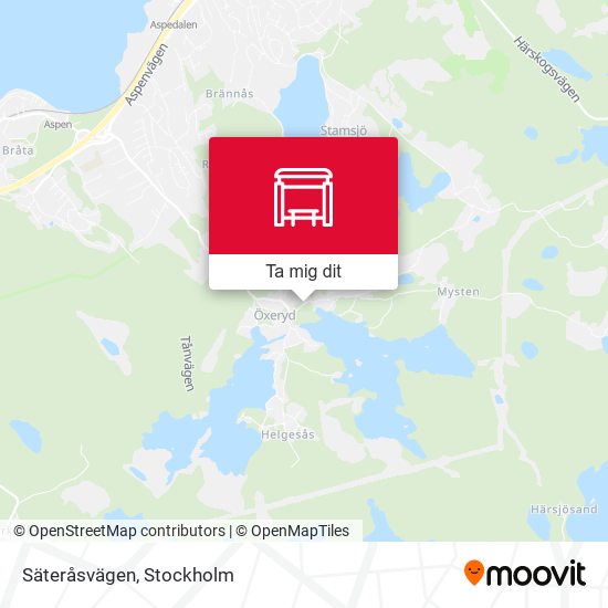 Säteråsvägen karta