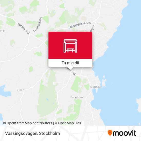 Vässingsövägen karta