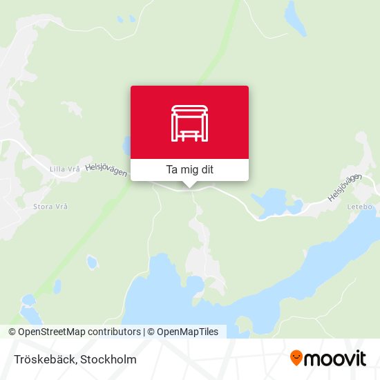 Tröskebäck karta