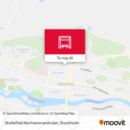 Skellefteå Norrhammarskolan karta