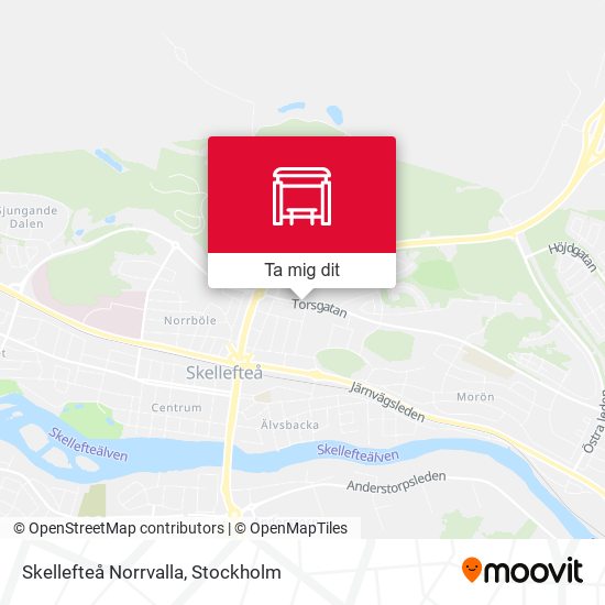 Skellefteå Norrvalla karta