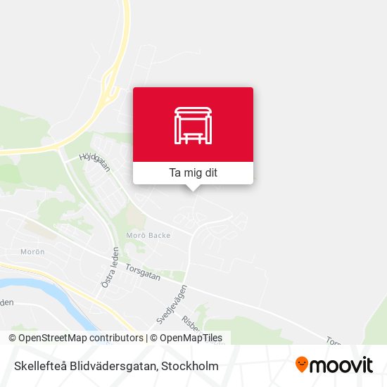 Skellefteå Blidvädersgatan karta