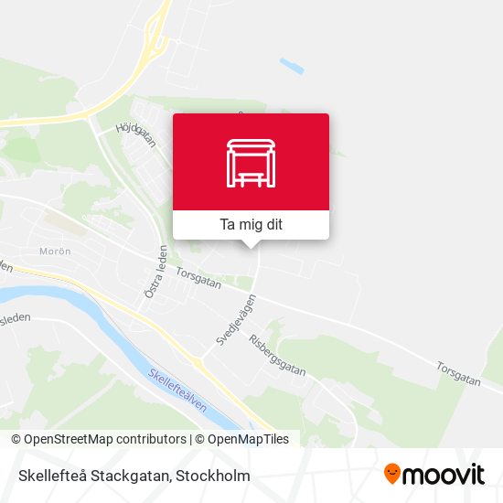 Skellefteå Stackgatan karta