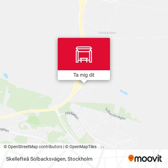 Skellefteå Solbacksvägen karta