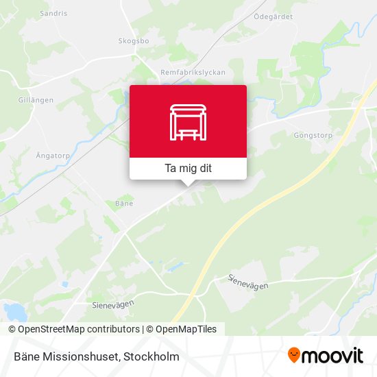 Bäne Missionshuset karta