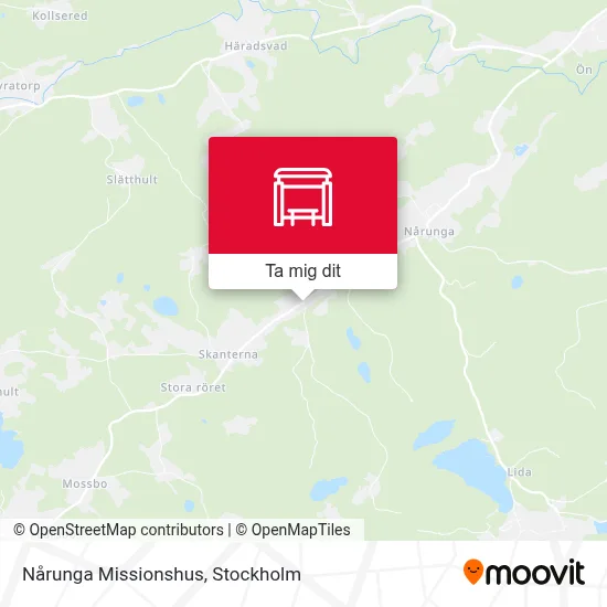 Nårunga Missionshus karta