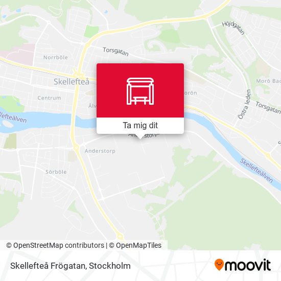 Skellefteå Frögatan karta