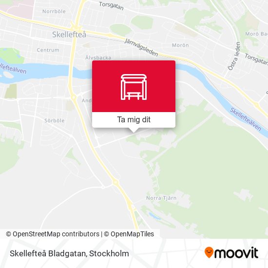 Skellefteå Bladgatan karta