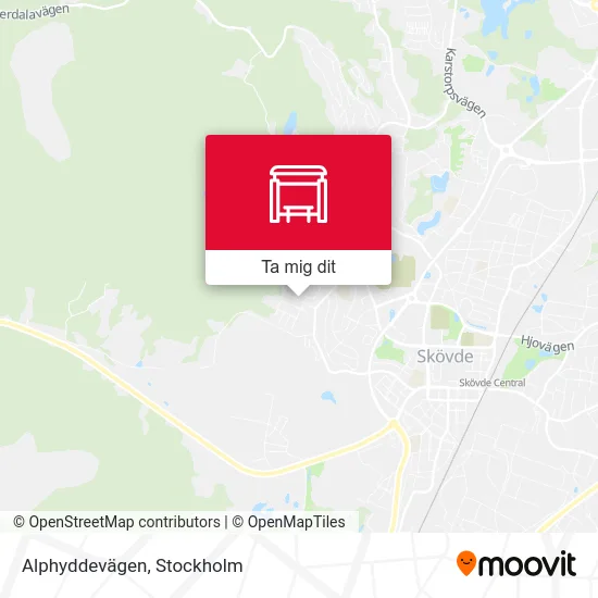 Alphyddevägen karta